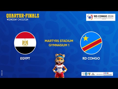 🤾 DAY 6/ QUARTER FINAL // EGYPT VS RD CONGO  // 26TH CAN SENIORS DAMES KINSHASA 2024