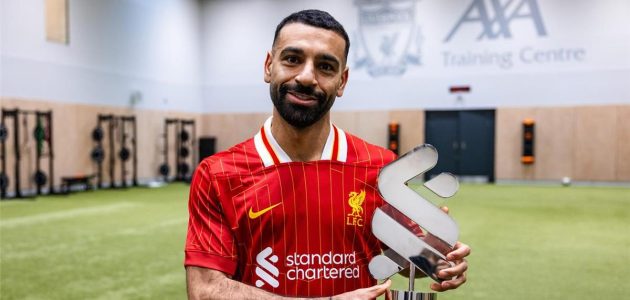 محمد صلاح يفوز بجائزة لاعب نوفمبر في ليفربول ويعترف: لقب الدوري الإنجليزي ليس سهلًا