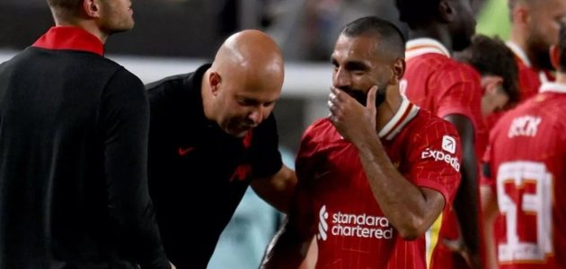 سلوت: محمد صلاح اللاعب الوحيد الذي لا يتغير في هجوم ليفربول