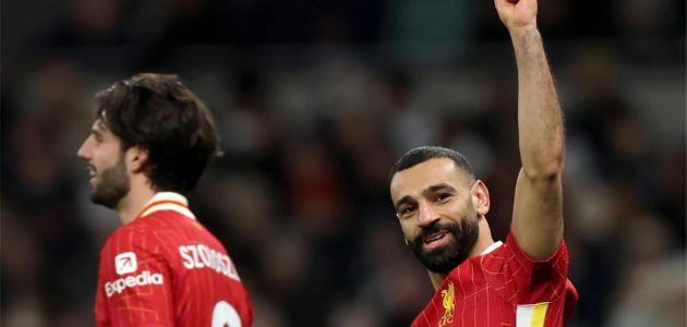 محمد صلاح يدخل تاريخ ليفربول برقمين جديدين بعد هدفيه أمام توتنهام