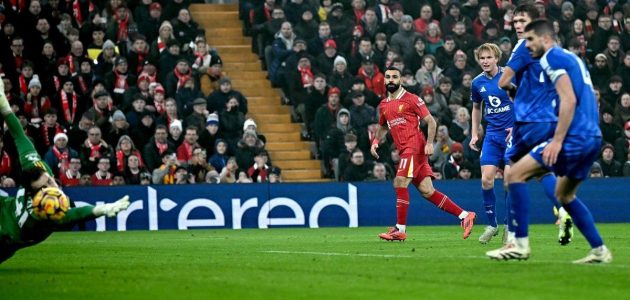 ماذا قدم محمد صلاح في مباراة ليفربول وليستر سيتي بالدوري الإنجليزي ؟