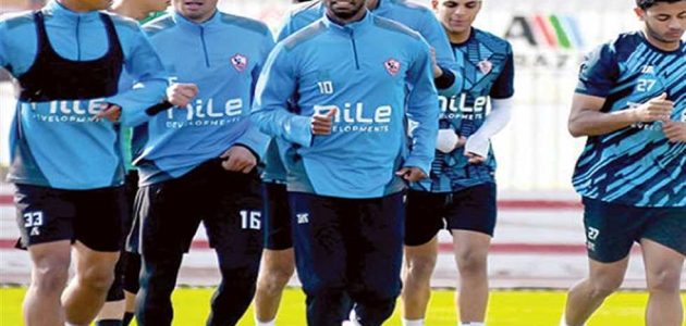 تدريبات بدنية لثنائي الزمالك بعد الفوز على أبوقير للأسمدة